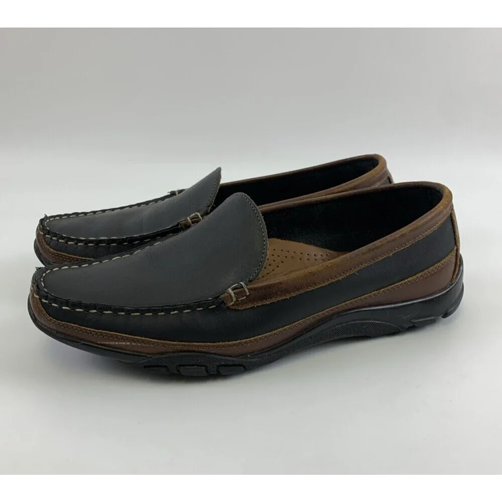 Allen Edmonds Boulder Venetian Driving Moccasin Loafer Black Brown Leather M 11‎